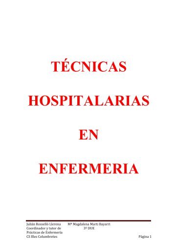 Tecnicas Hospitalarias de Enfermeria - Webnode