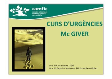 CURS D'URGÈNCIES Mc GIVER - Camfic