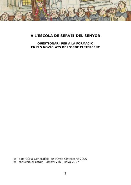 A L'ESCOLA DE SERVEI DEL SENYOR