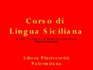 Vocalismo Siciliano - Libera Pluriversità Palermitana