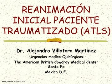 REANIMACIÓN INICIAL PACIENTE TRAUMATIZADO (ATLS)