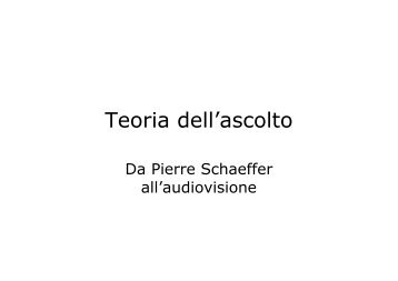 Teoria dell'ascolto - CIRMA