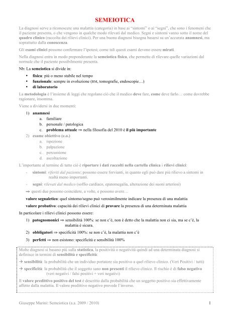 Semeiotica Faccini.pdf - AppuntiMed