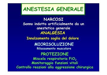 ANESTESIA GENERALE - Infermieristica Rimini