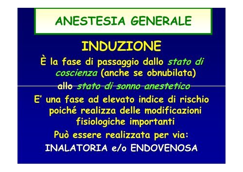 ANESTESIA GENERALE - Infermieristica Rimini