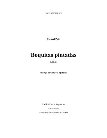 Manuel Puig lboquitaspintadas - Educación y Pedablogía para el ...