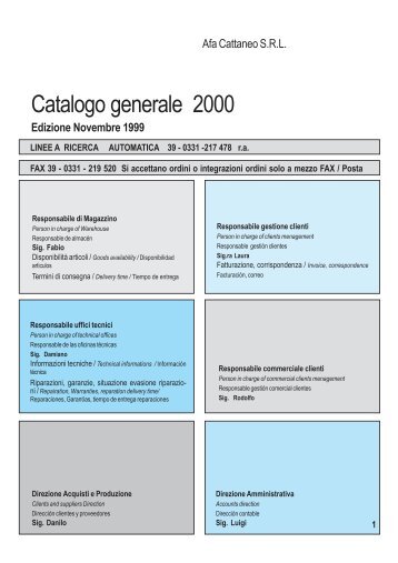 Motore alimentazione - AFA CATTANEO Srl