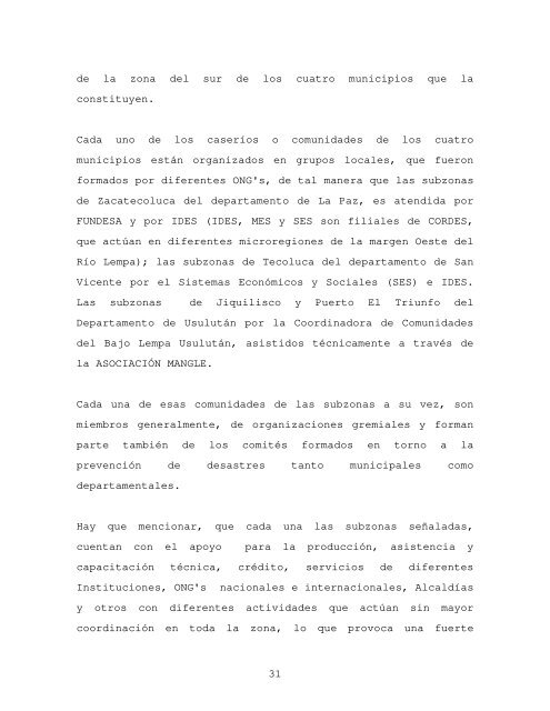 Informe final de consultoría: Procesos y opciones ... - La RED