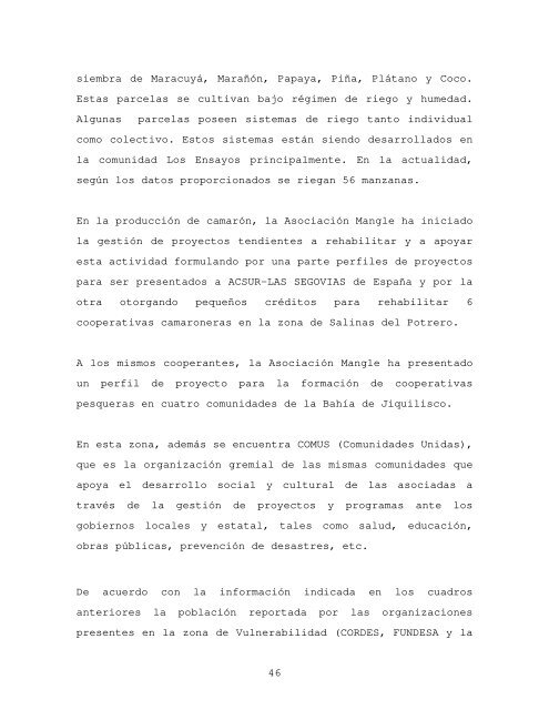 Informe final de consultoría: Procesos y opciones ... - La RED