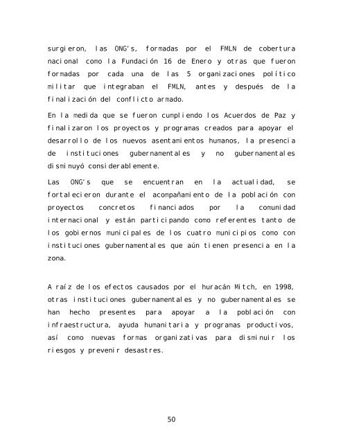 Informe final de consultoría: Procesos y opciones ... - La RED