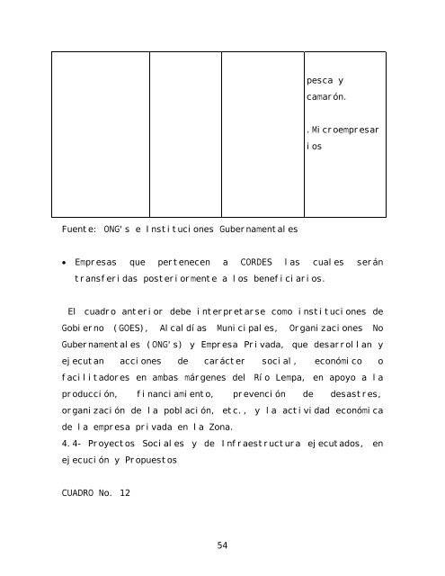 Informe final de consultoría: Procesos y opciones ... - La RED