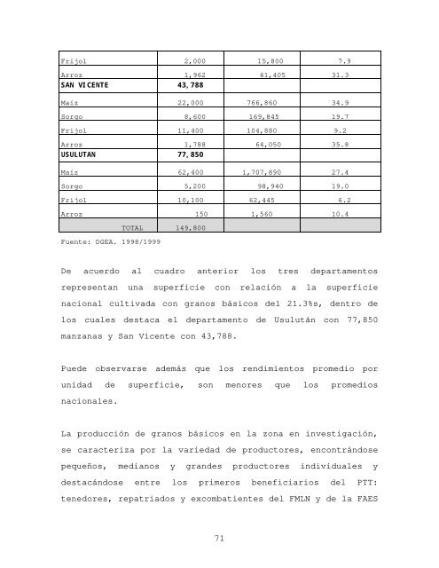 Informe final de consultoría: Procesos y opciones ... - La RED