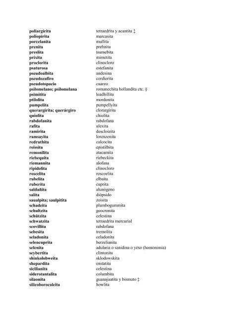 Nomenclatura mineralógica