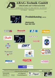 Componentes oleo-dinámicos Hydraulic ... - ABAG-Technik GmbH