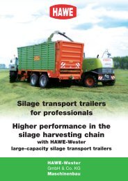 Higher performance in the silage harvesting chain ... - HAWE Wester