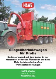 Silageüberladewagen für Profis - HAWE Wester