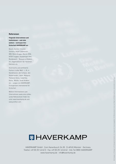 Schutz bei Sprengstoff- anschlägen - HAVERKAMP GmbH