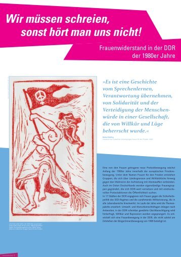 Frauenwiderstand in der DDR der 1980er Jahre - Robert Havemann ...