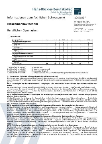 Maschinenbautechnik - Informationsabend des Beruflichen ...