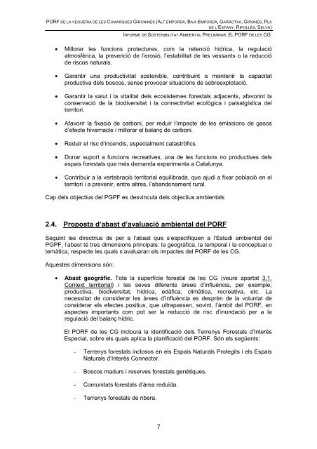 informe de sostenibilitat ambiental preliminar - Departament de ...