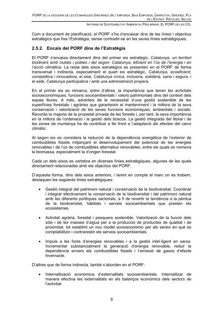 informe de sostenibilitat ambiental preliminar - Departament de ...