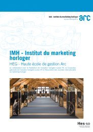 IMH - Institut du marketing horloger - HE-Arc