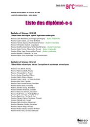 La liste des diplômé-e-s - HE-Arc