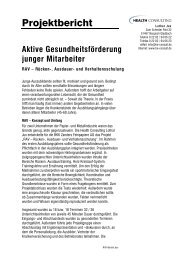 Projektbericht - Health Consulting