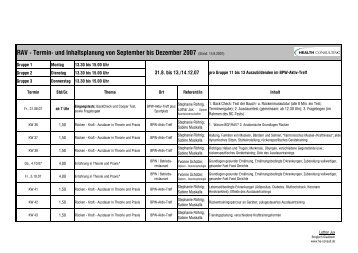 RAV - Termin- und Inhaltsplanung von September bis Dezember ...