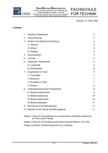 FACHSCHULE FÜR TECHNIK - Elektrotechnik