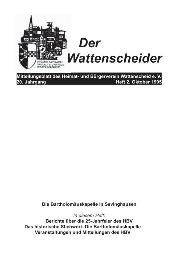 Wattenscheider 2 1995 - Heimat- und Bürgerverein Wattenscheid