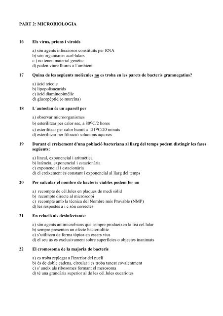 EXAMEN DE BIOLOGIA I 1 CURS DE CIÈNCIES ... - ETC