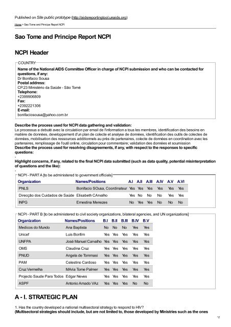 National Commitments and Policies Instrument (NCPI ... - UnAIDS