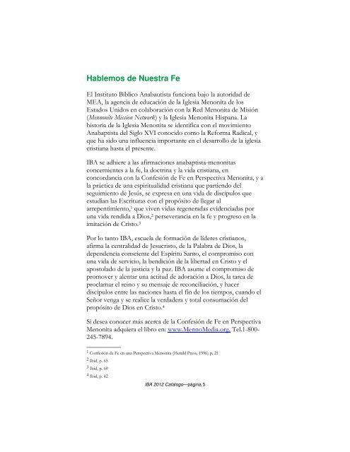 El Catalogo - Mennonite Education Agency