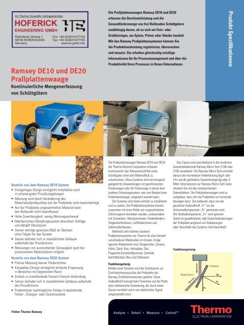 Ramsey De10 Und De20 Prallplattenwaage