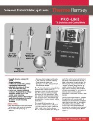 Senses and Controls Solid & Liquid Levels PRO-LINE