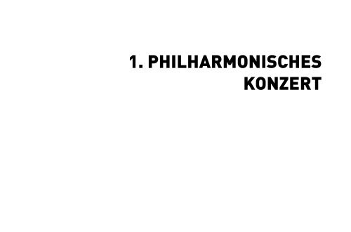1. philharmonisches konzert - Philharmonisches Orchester Heidelberg