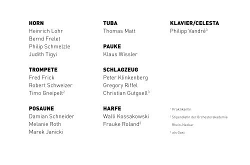 1. philharmonisches konzert - Philharmonisches Orchester Heidelberg