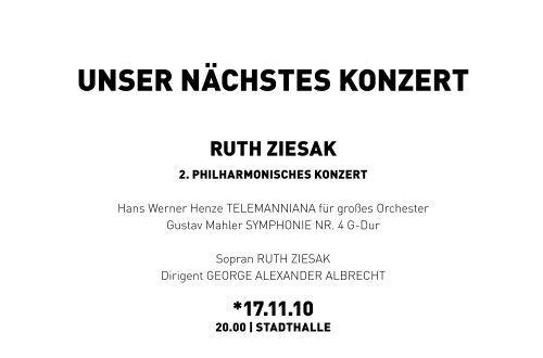 1. philharmonisches konzert - Philharmonisches Orchester Heidelberg