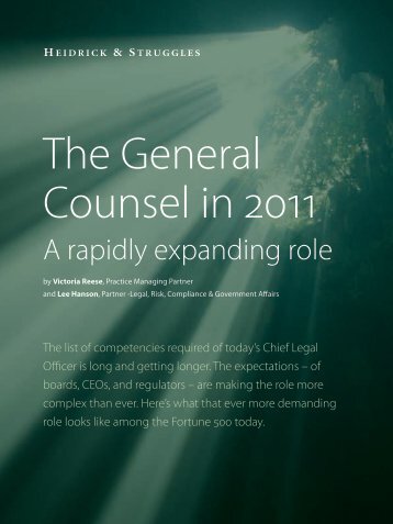 The General Counsel in 2011 - Heidrick & Struggles