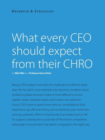 What every CEO should expect from their CHRO - Heidrick & Struggles