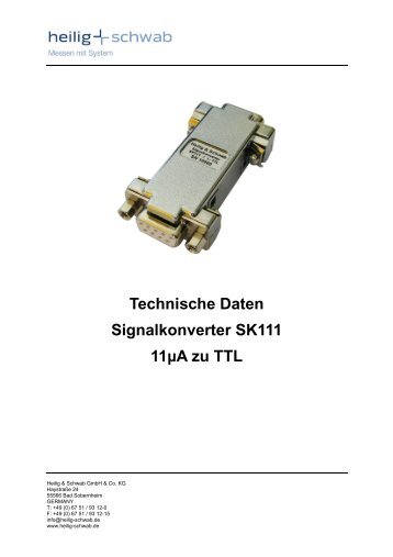 Signalkonverter SK111 - Heilig & Schwab