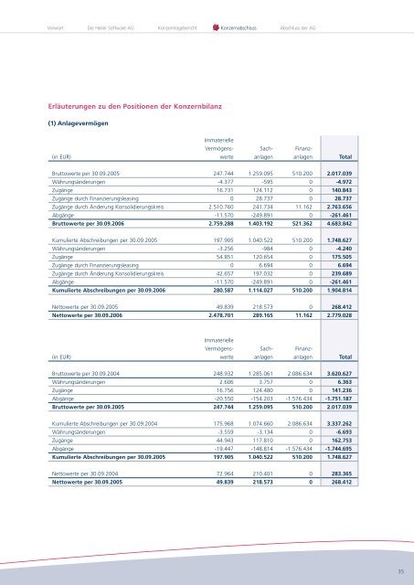 Geschäftsbericht 2005 / 2006 - Heiler Software AG