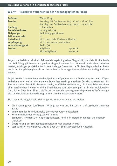 Projektive Verfahren in d
