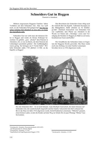 Schneiders Gut in Heggen. - Heimatbund Finnentrop