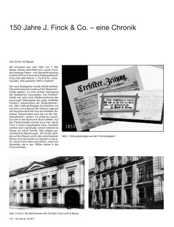 150 Jahre J. Finck & Co. – eine Chronik