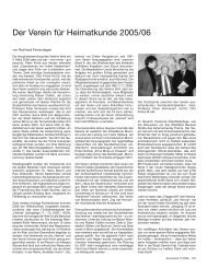 Der Verein für Heimatkunde 2005/2006