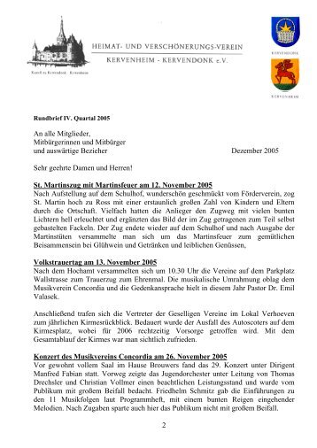 Quartal IV - Heimatverein Kervenheim.de