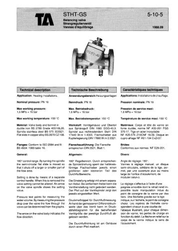 STHT-GS 1988.09 - TA Hydronics