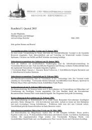 Rundbrief I. Quartal 2003 - Heimatverein Kervenheim.de